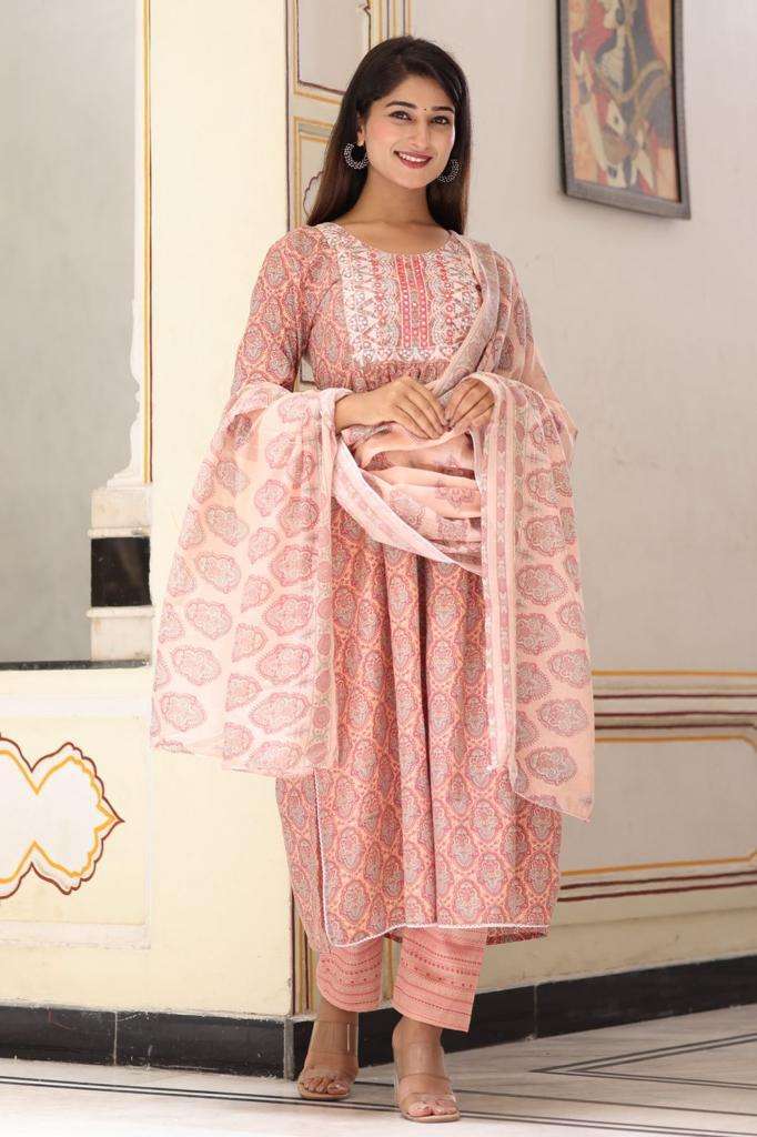 Pr heritage nayra 3pcs set Two tone fabric suit
