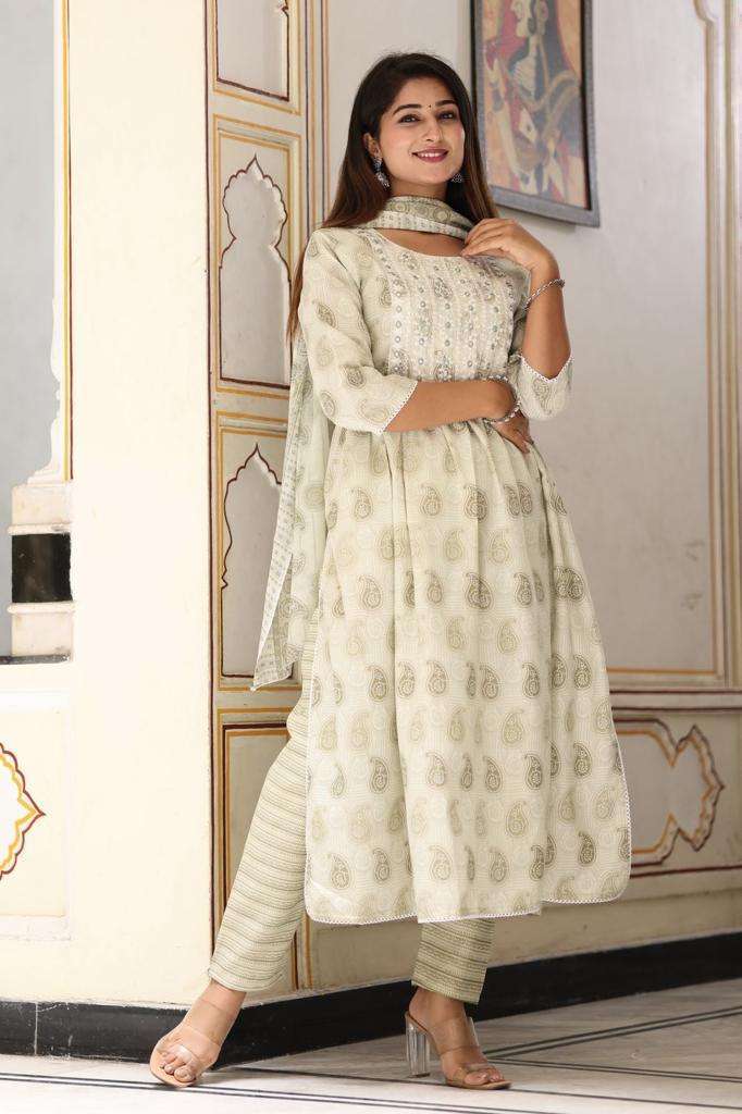 Pr heritage nayra 3pcs set Two tone fabric suit