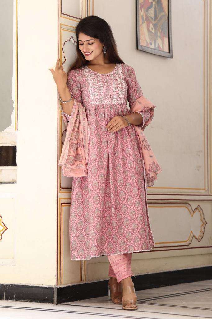 Pr heritage nayra 3pcs set Two tone fabric suit