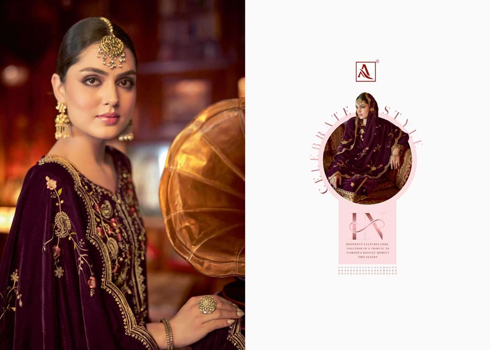 alok suit heritage series 1348001-1348005 Premium Velvet suit