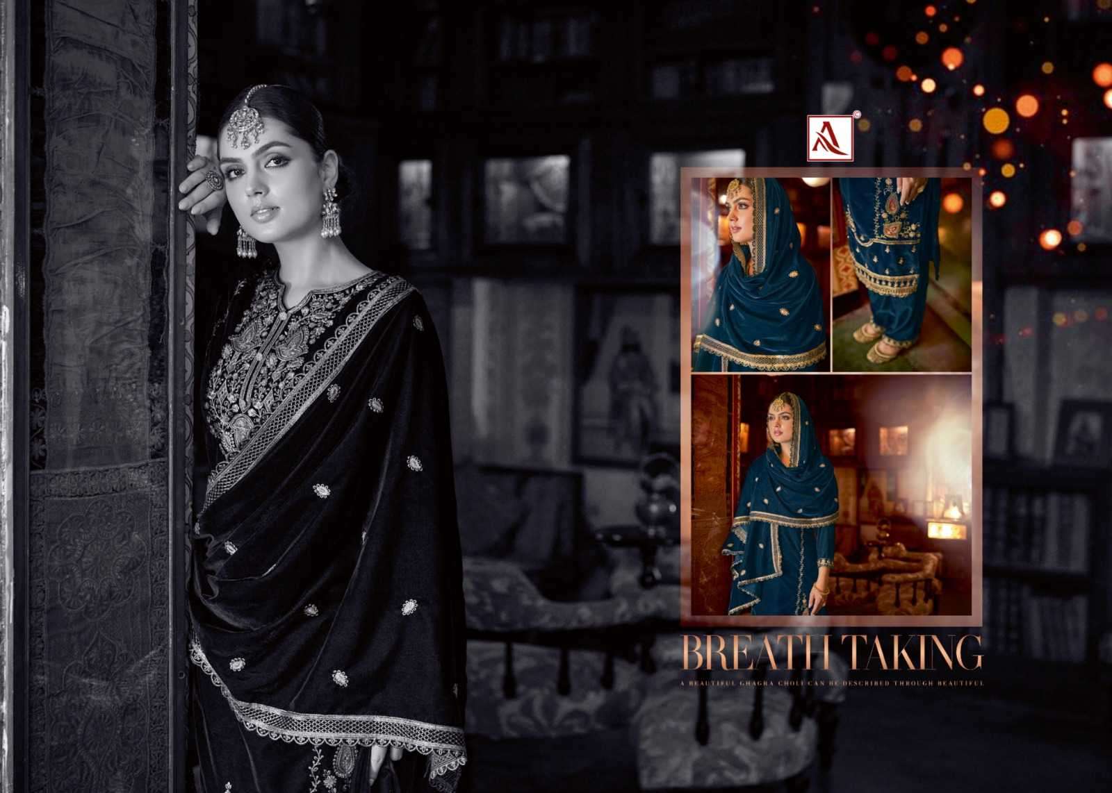 alok suit heritage series 1348001-1348005 Premium Velvet suit