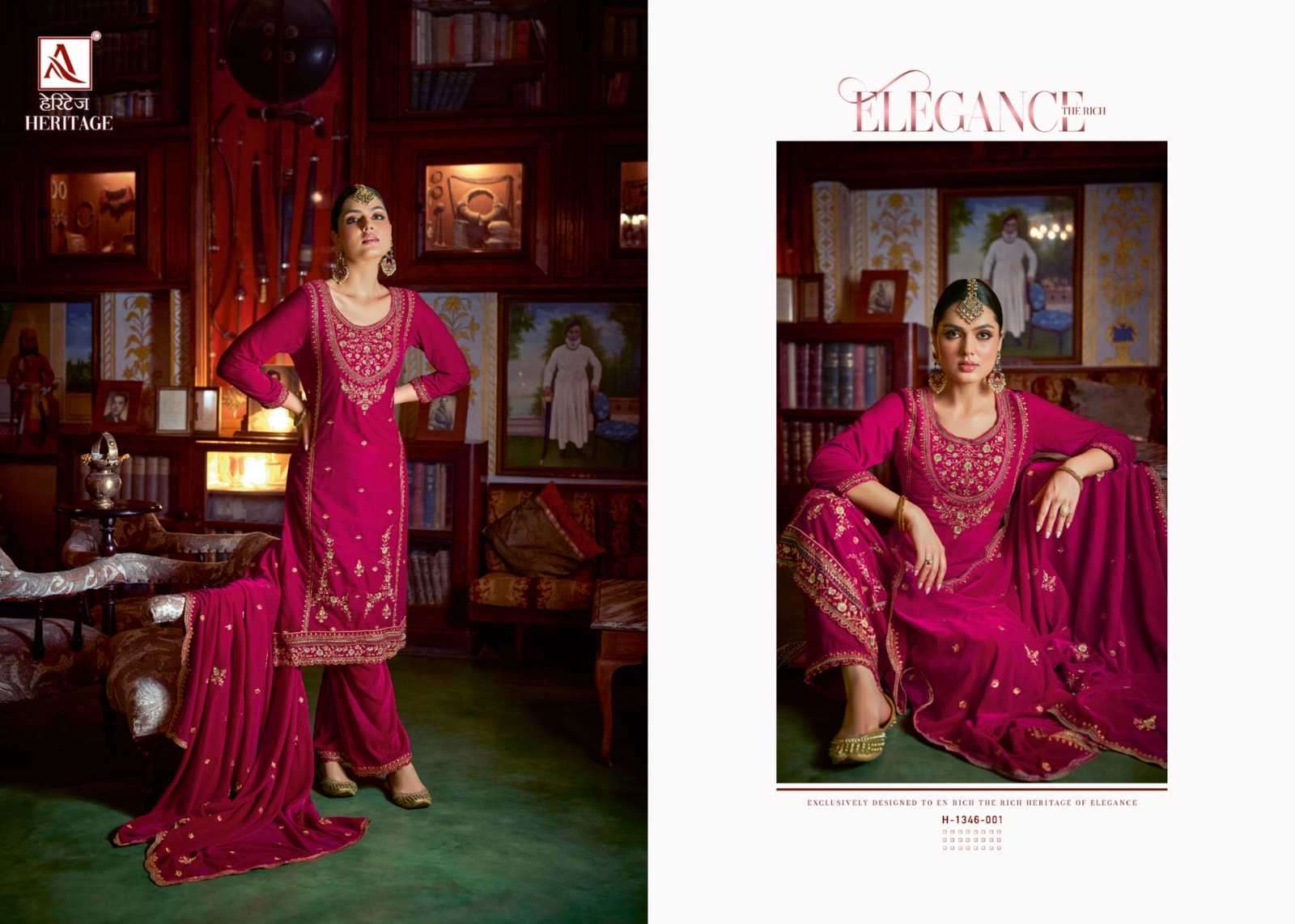 alok suit heritage series 1348001-1348005 Premium Velvet suit