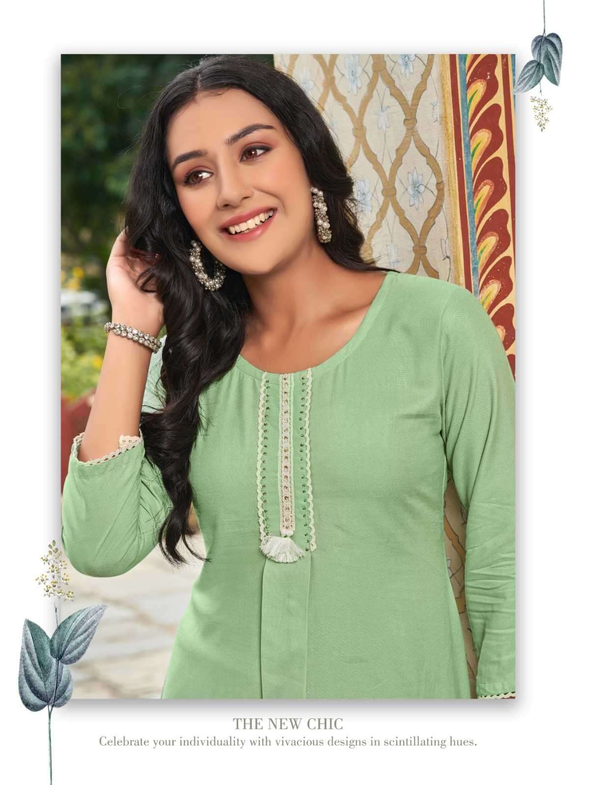 heritage creation cherry series 001-006 rayon kurti