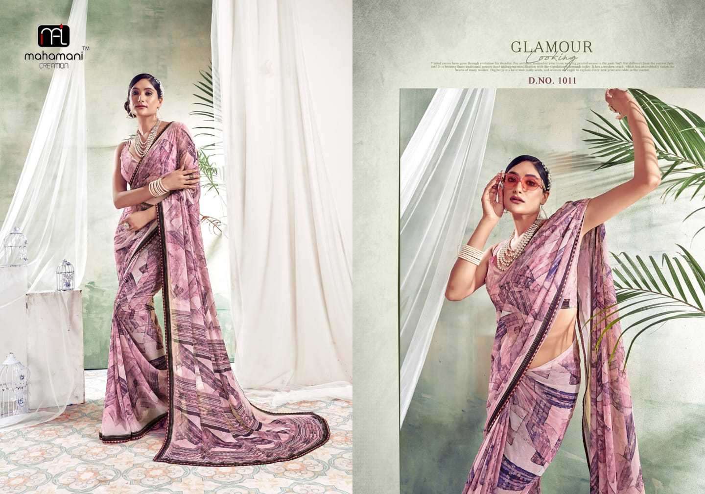 mahamani colors series 1001-1012 Heavy weightless with fancy border saree