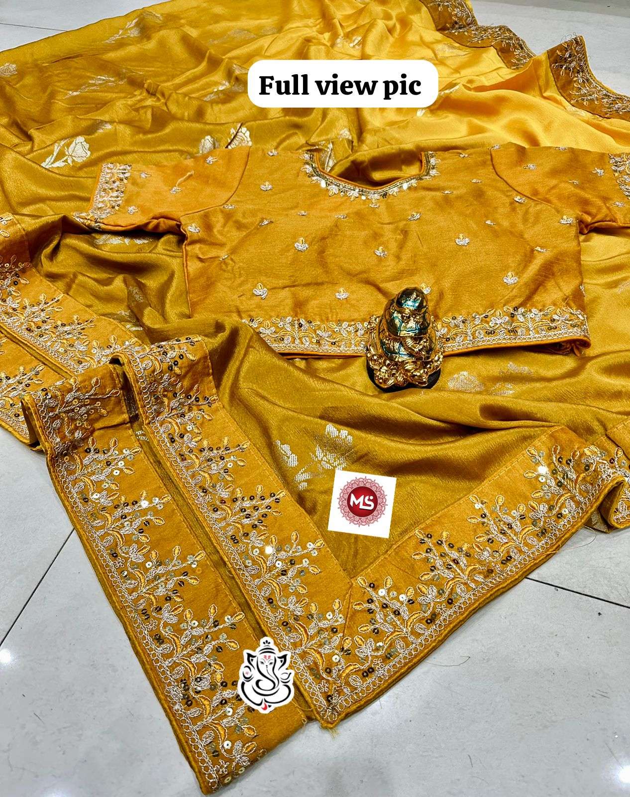 ms brand flower butta designer banglori silk saree