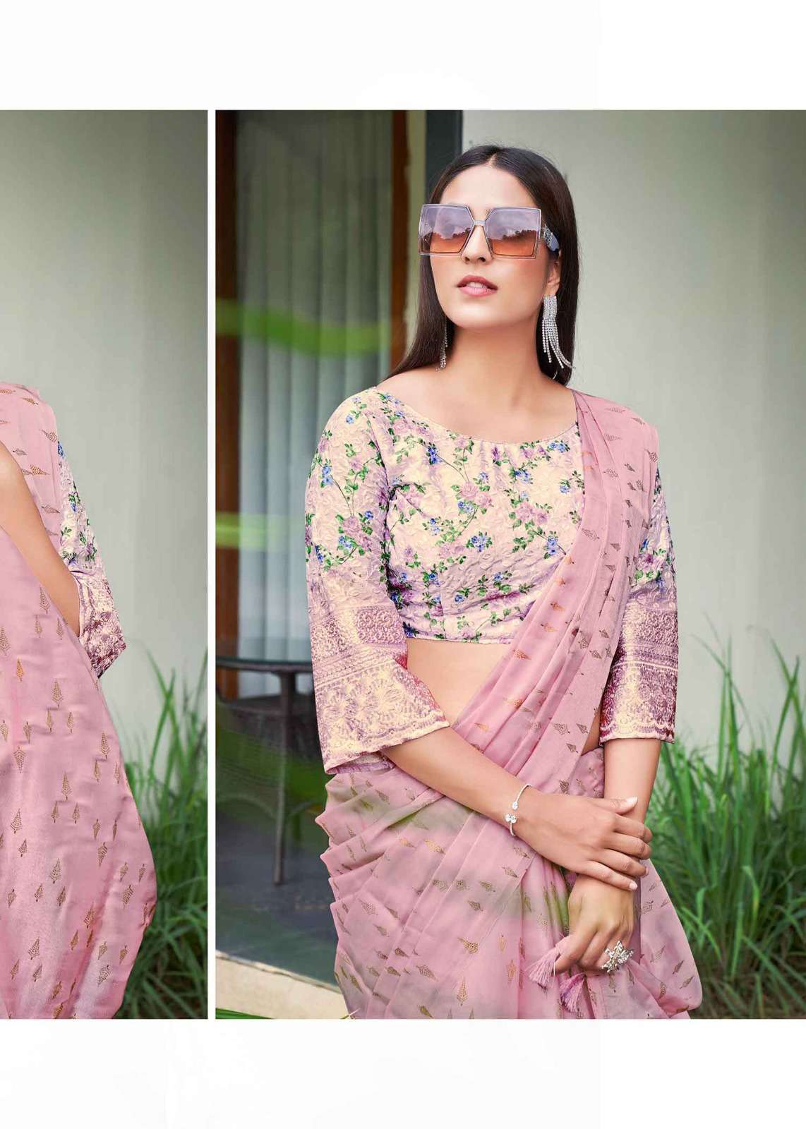 siddharth silk mills sandy coral vol 1 series 5001-5006 fancy saree