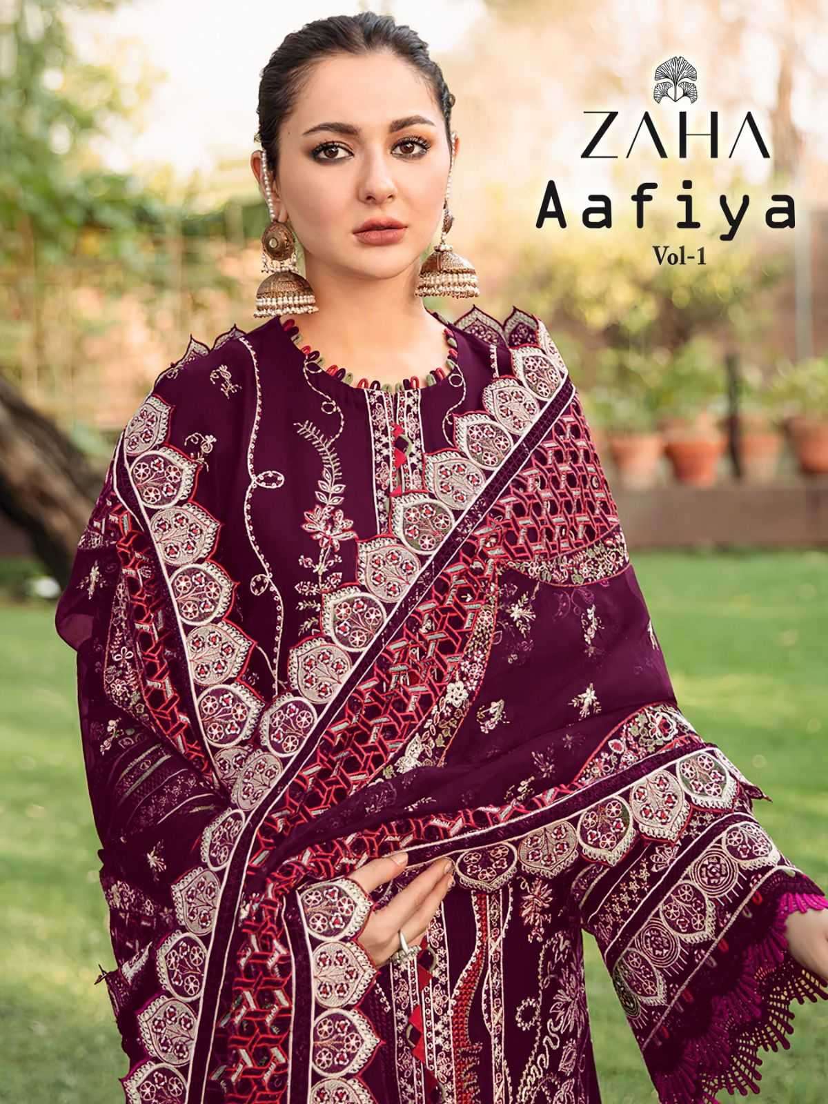 zaha aafiya vol 1 10220 hits color pure velvet suit 