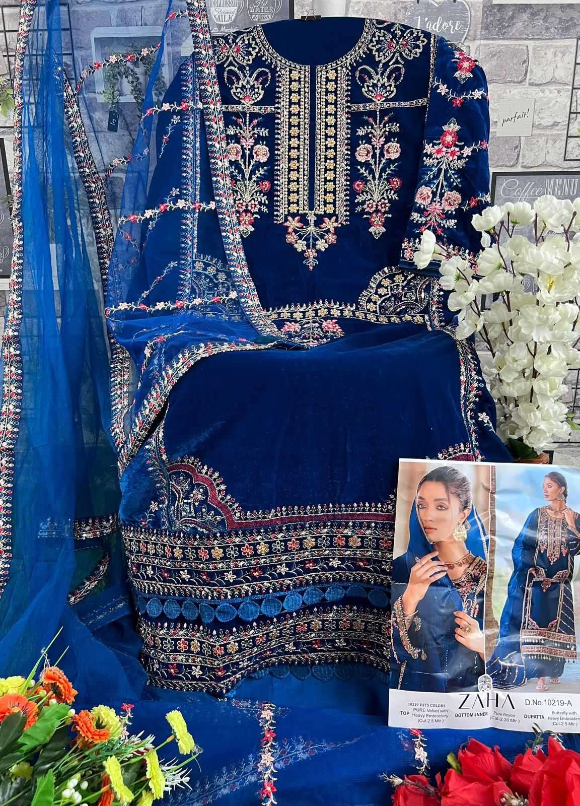 zaha aafiya vol 3 10219 colors velvet suit