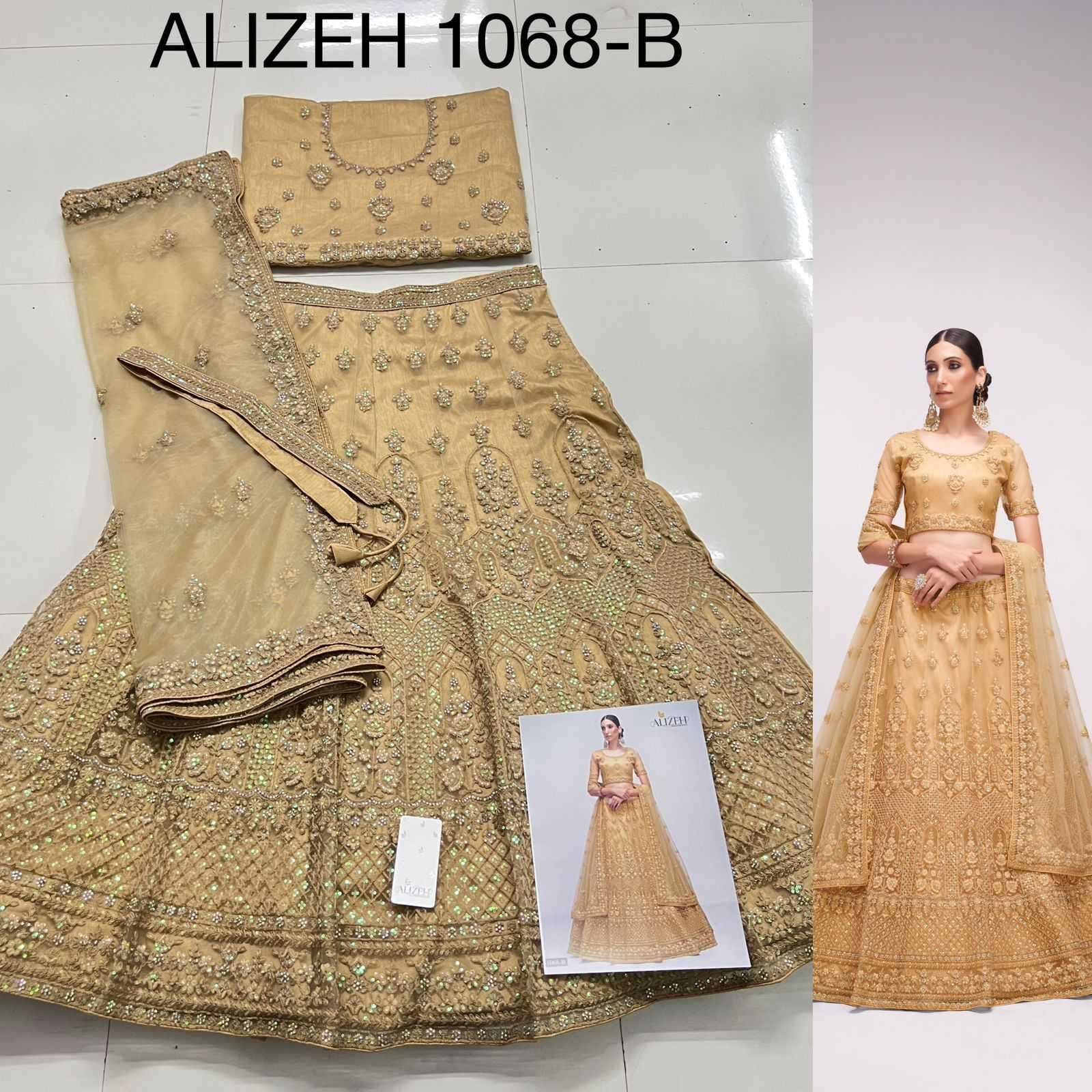 alizeh bridal heritage 1068 b Butterfly Net lehenga