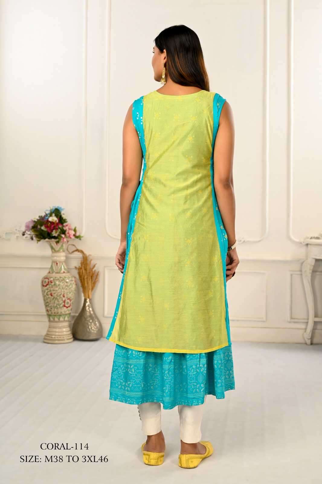 jivora luke fashion coral 101-124 nx Cotton kurti