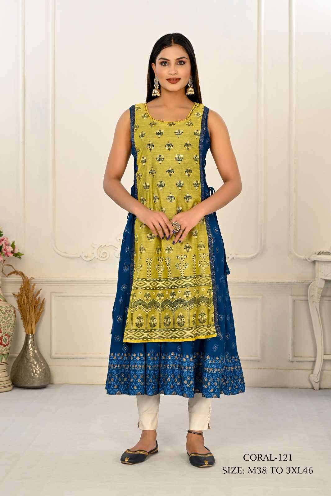 jivora luke fashion coral 101-124 nx Cotton kurti
