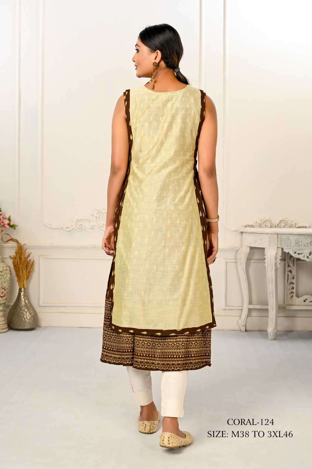 jivora luke fashion coral 101-124 nx Cotton kurti