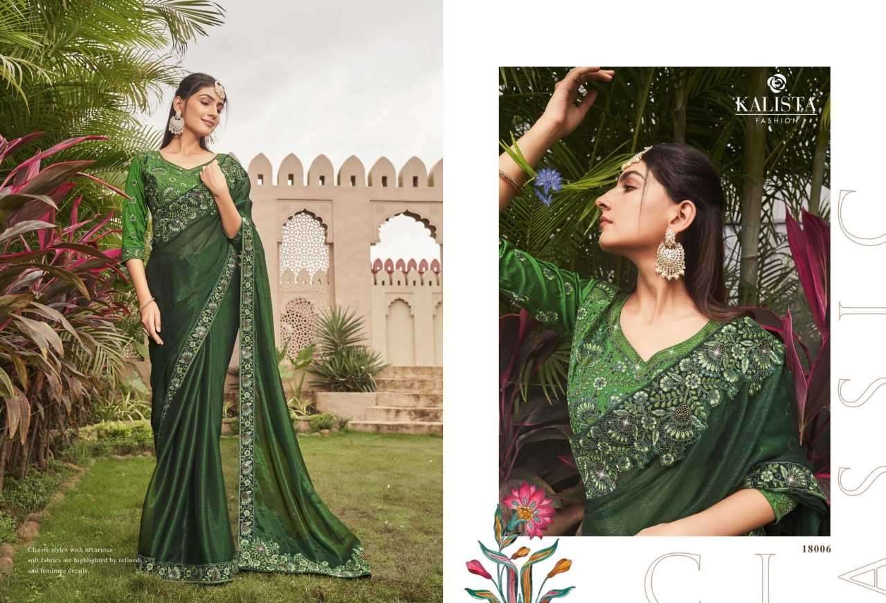 kalista fashion roop series 18001-18006 fancy work saree