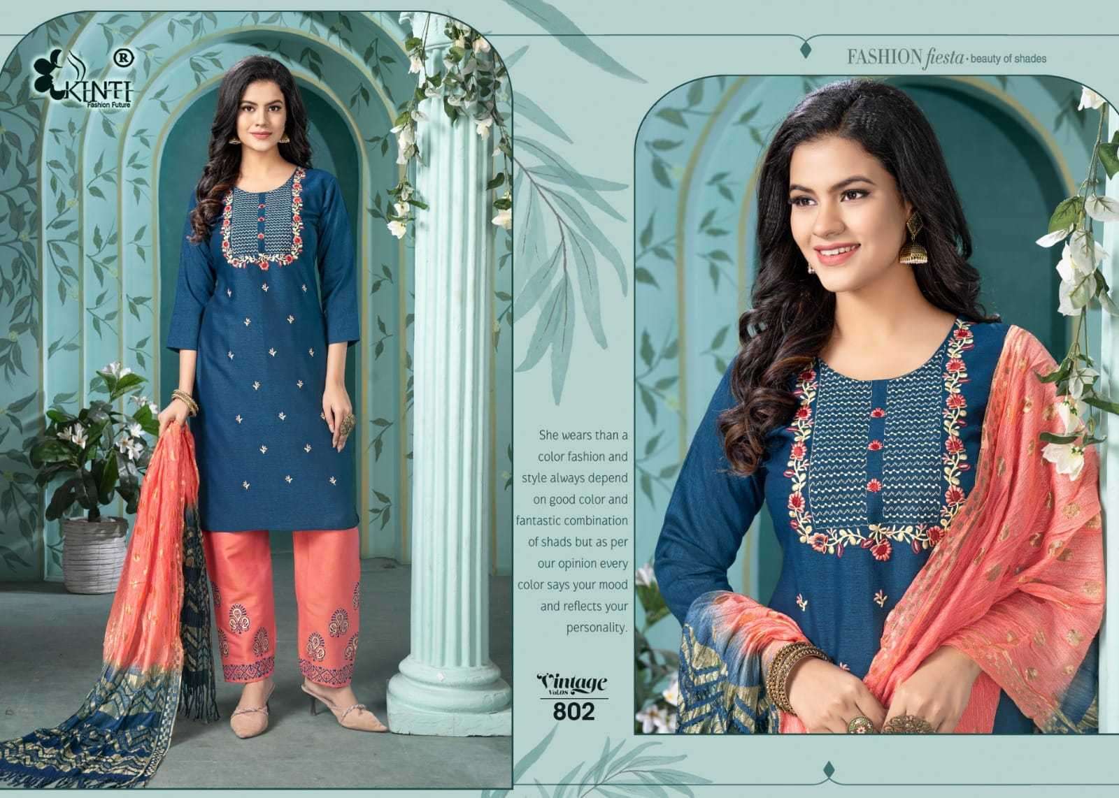 kinti vintage vol 8 series 801-808 Two Tone Rayon suit