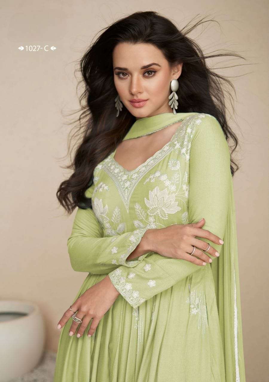 lakhnavi vol 5 light color designer heavy rayon suit 