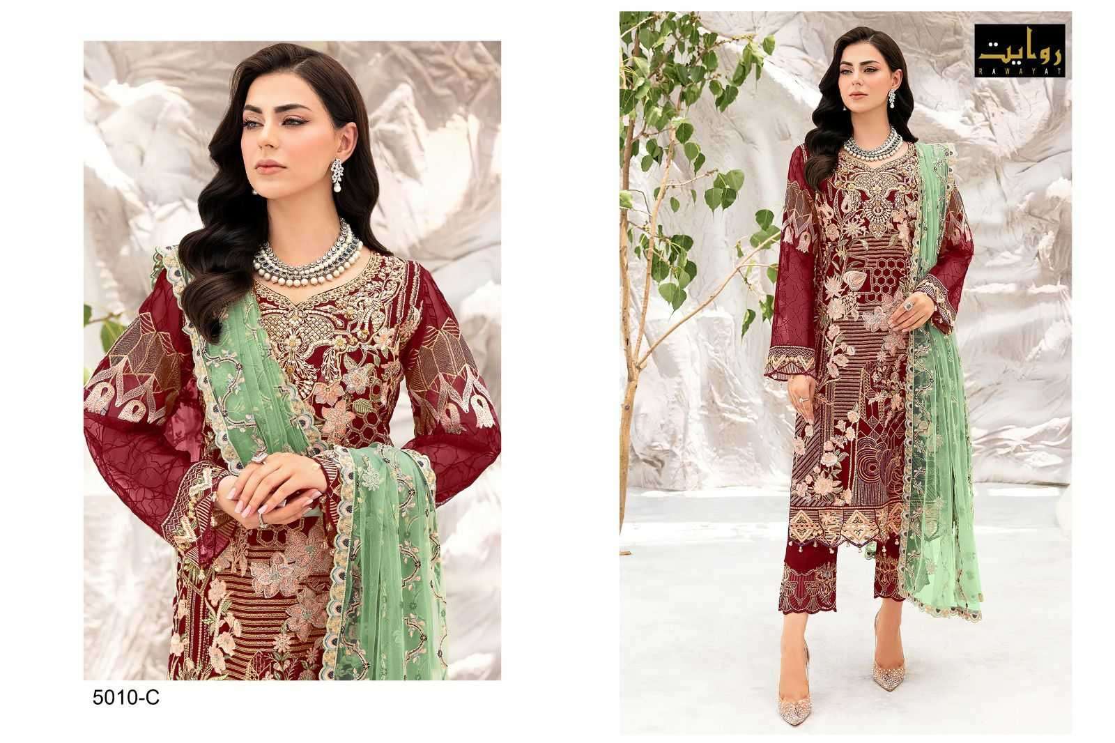 rawayat charizma colors vol 8 series 5010 faux georgette suit