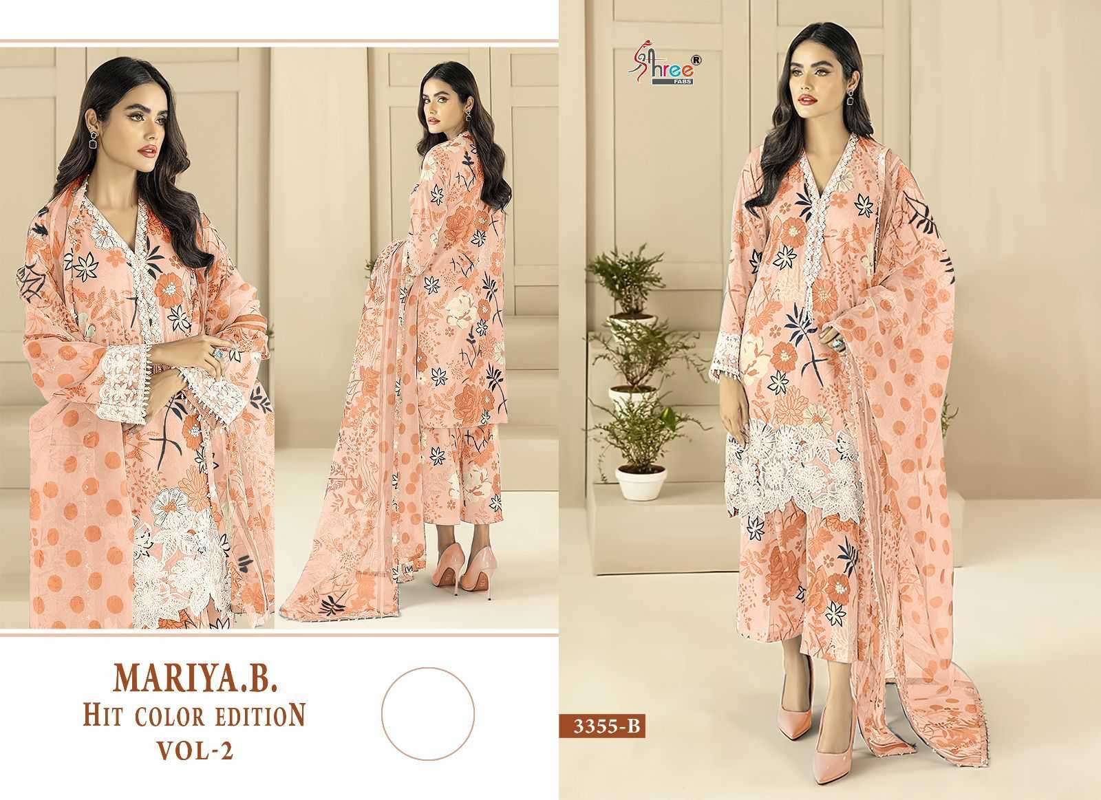 shree fab mariya b hit color edition vol 2 series 3355 pure cotton suit 