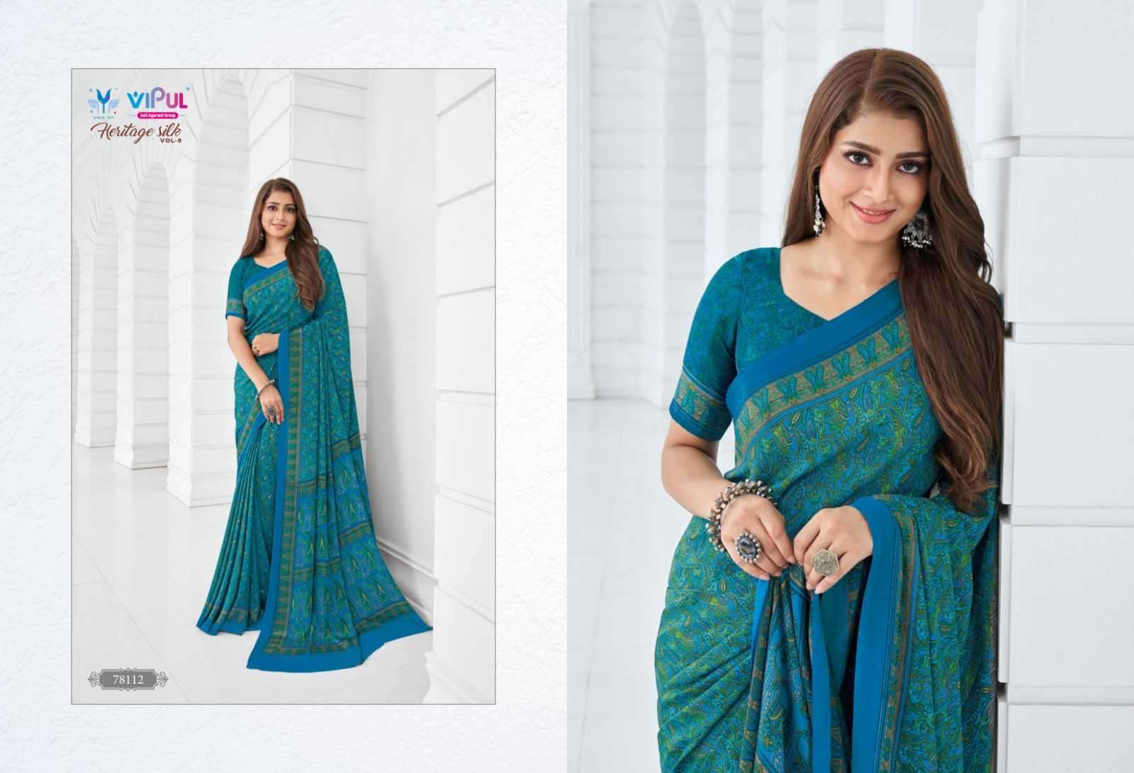 vipul fashion heritage silk vol 9 series 78102-78119 silk saree