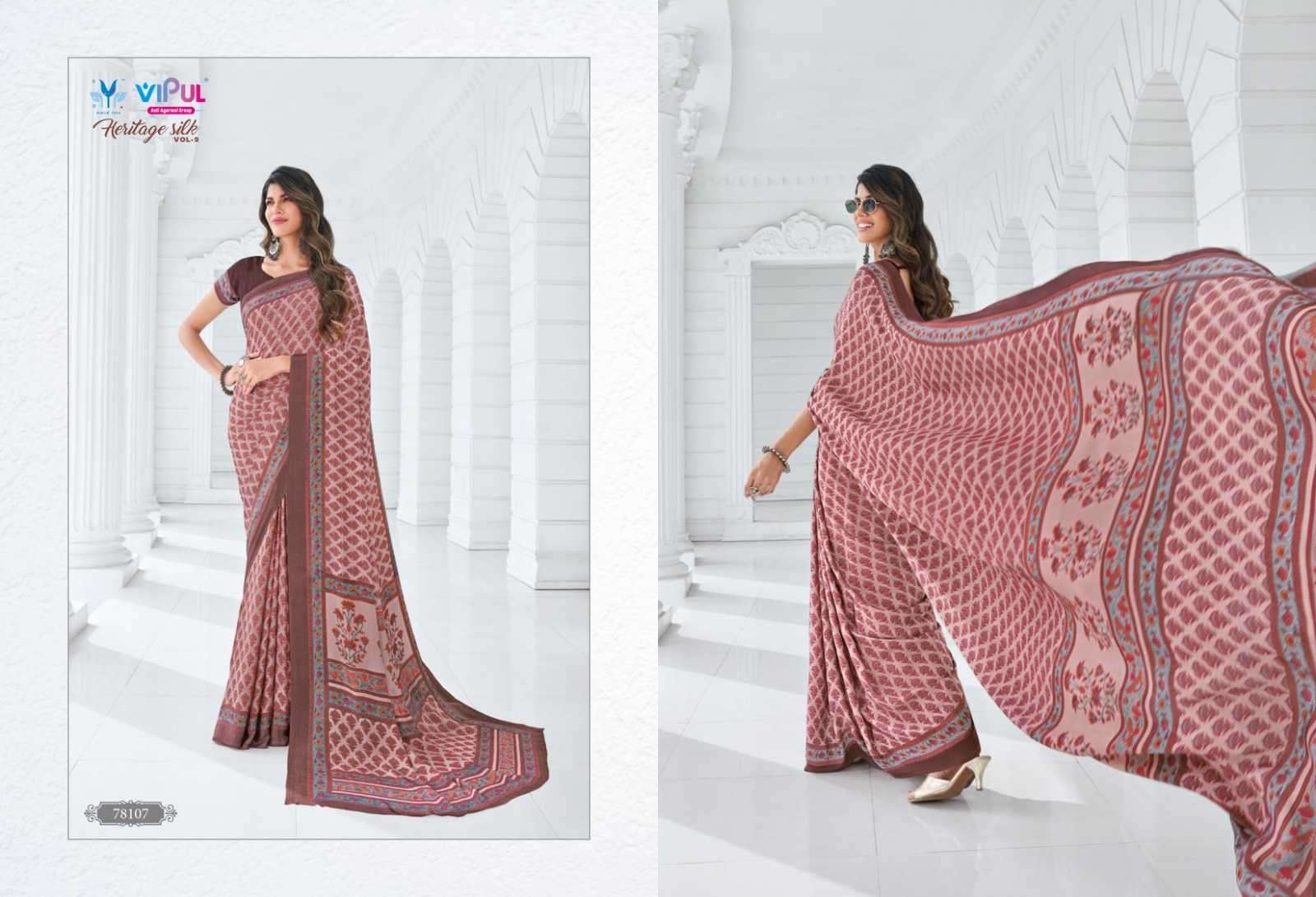 vipul fashion heritage silk vol 9 series 78102-78119 silk saree