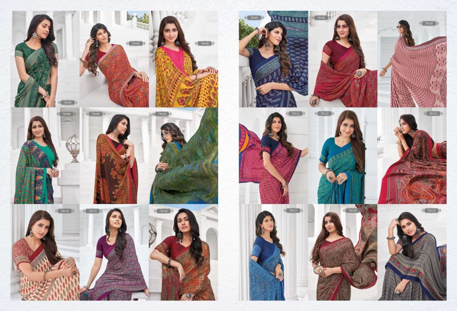 vipul fashion heritage silk vol 9 series 78102-78119 silk saree