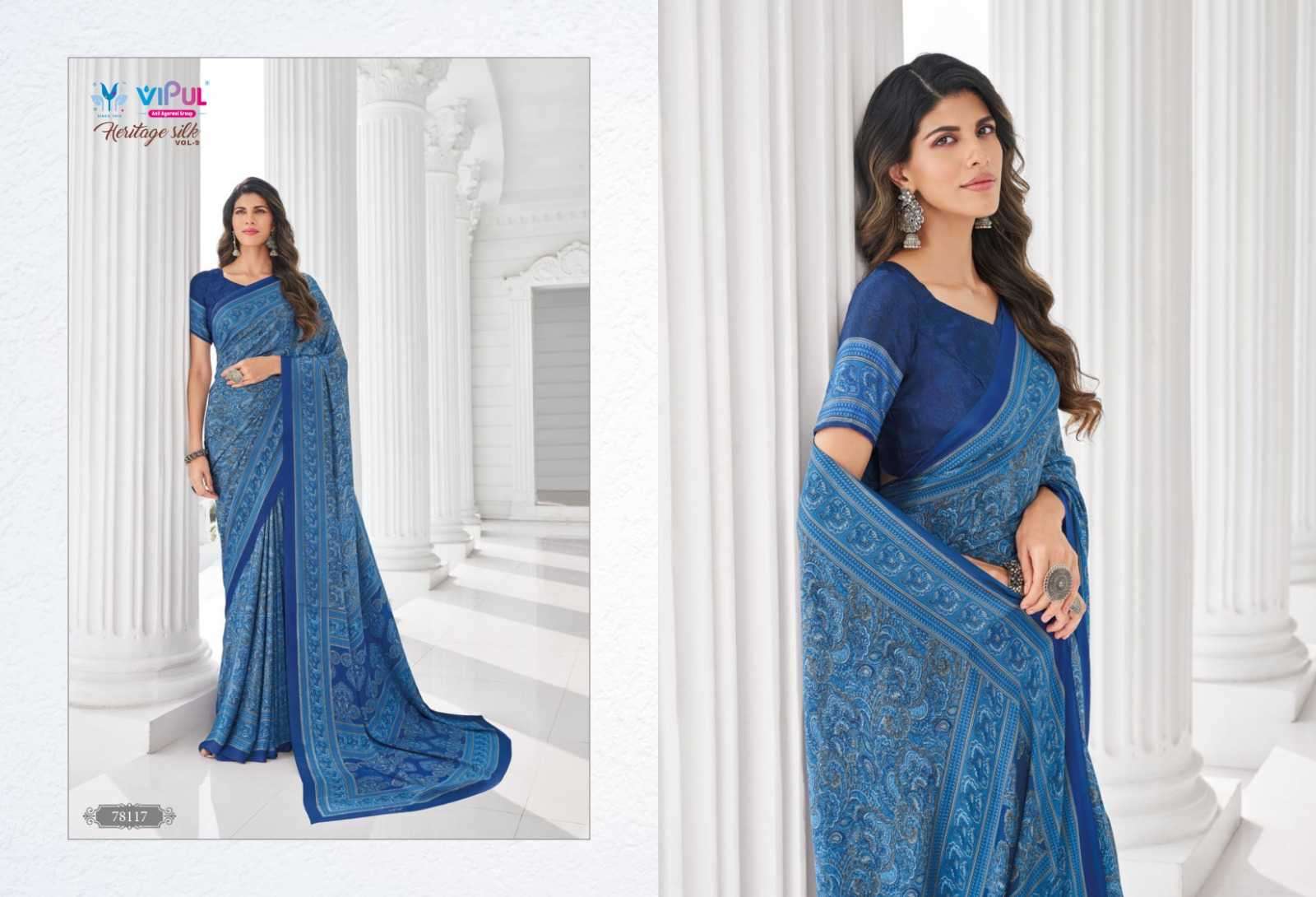 vipul fashion heritage silk vol 9 series 78102-78119 silk saree