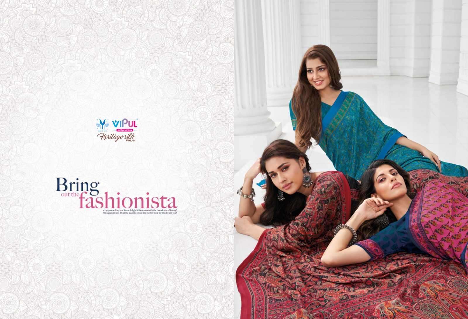 vipul fashion heritage silk vol 9 series 78102-78119 silk saree