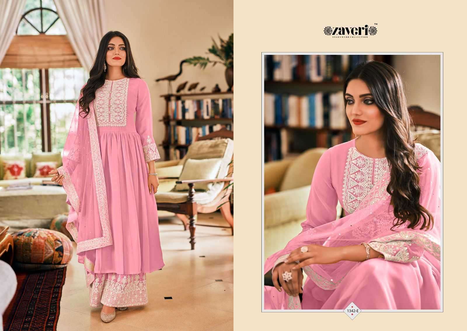 zaveri dil noor series 1340 georgette with embroidery work suit