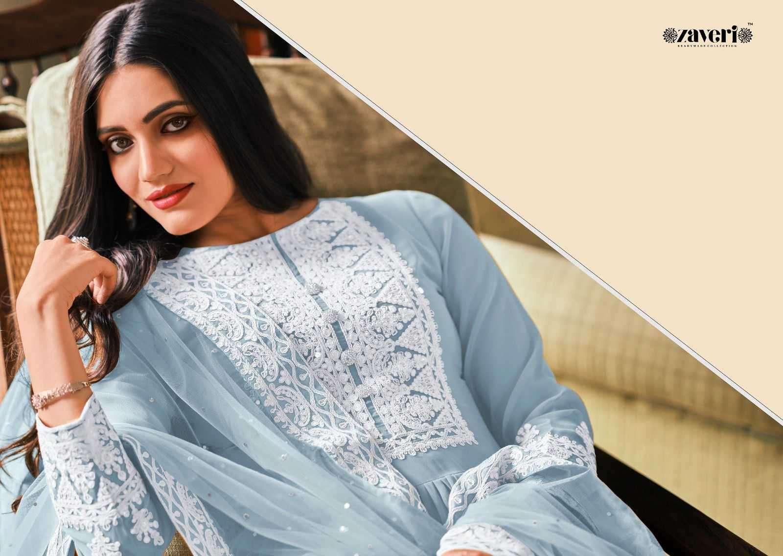 zaveri dil noor series 1340 georgette with embroidery work suit