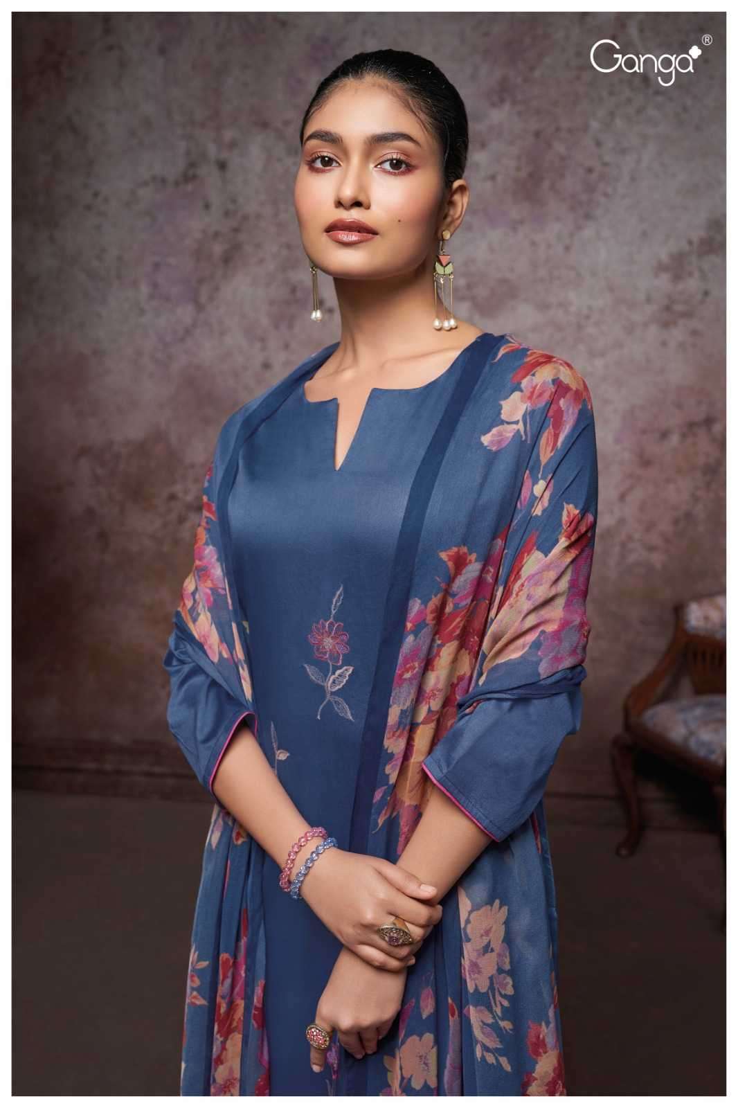 ganga coral 2331 premium cotton silk suit 
