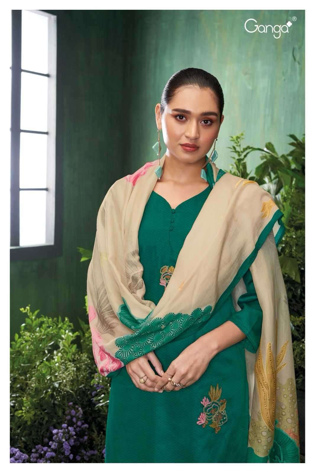 ganga coralie 2070 premium cotton silk suit 