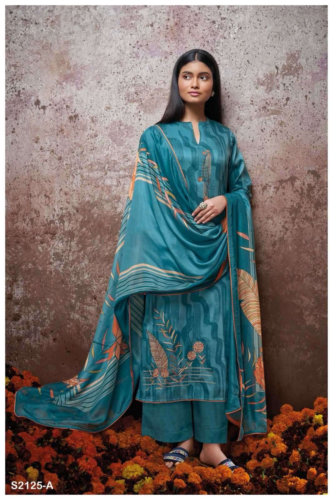 ganga corey 2125 premium cotton silk suit 