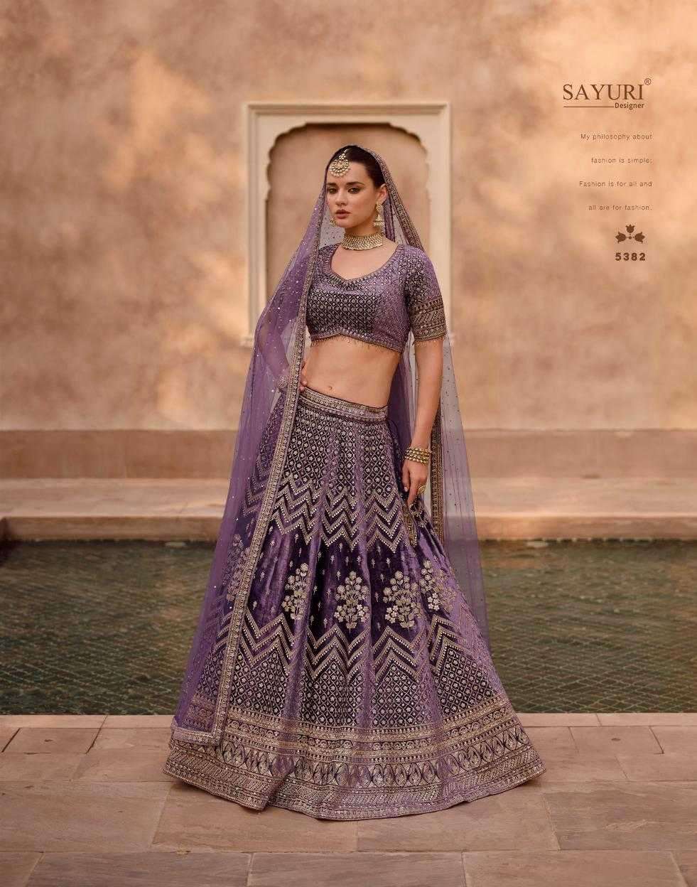 sayuri heritage series 5382-5384 pure viscose lycra lehenga