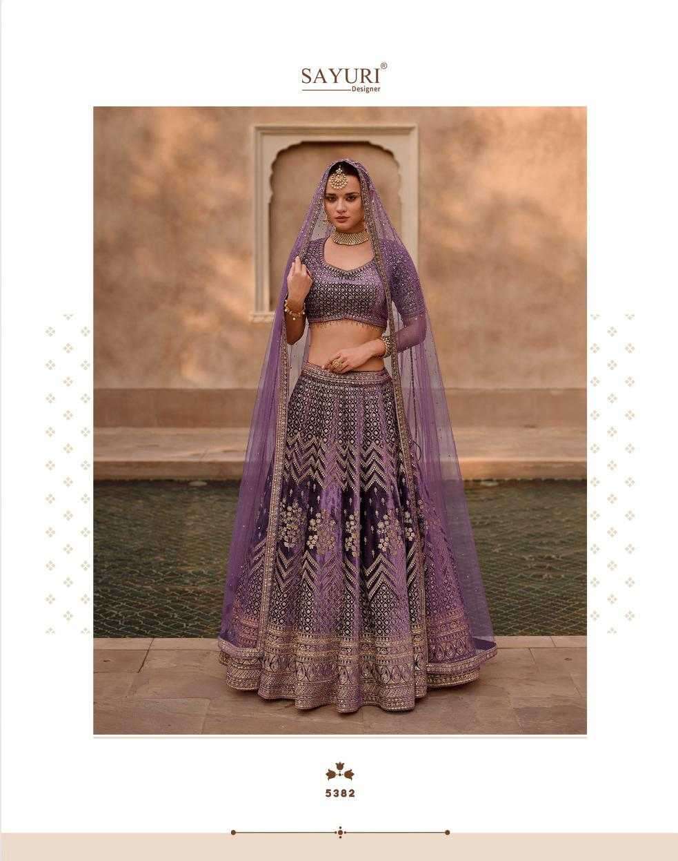 sayuri heritage series 5382-5384 pure viscose lycra lehenga