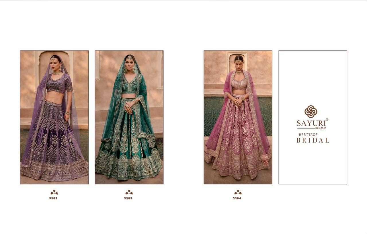 sayuri heritage series 5382-5384 pure viscose lycra lehenga