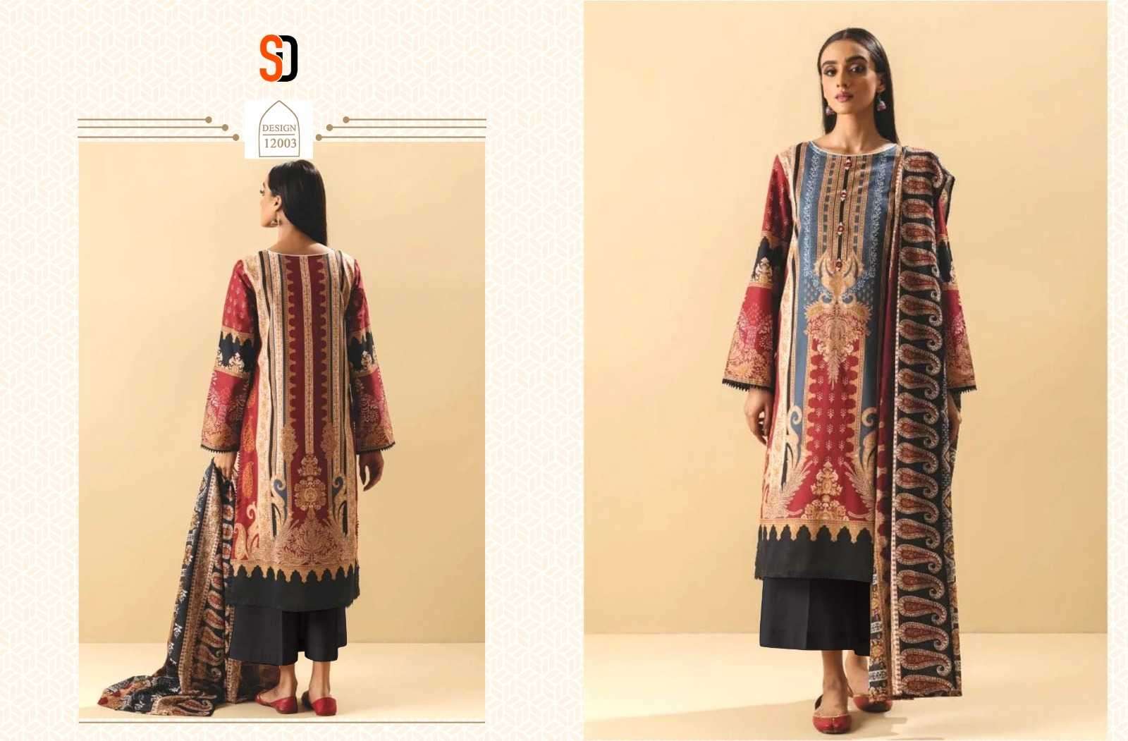 shraddha designer vintage vol 12 series 12001-12004 lawn cotton suit 