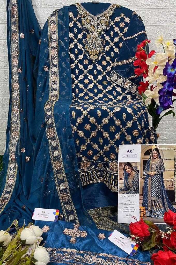 al khushbu 166 d hit colors faux georgette suit 