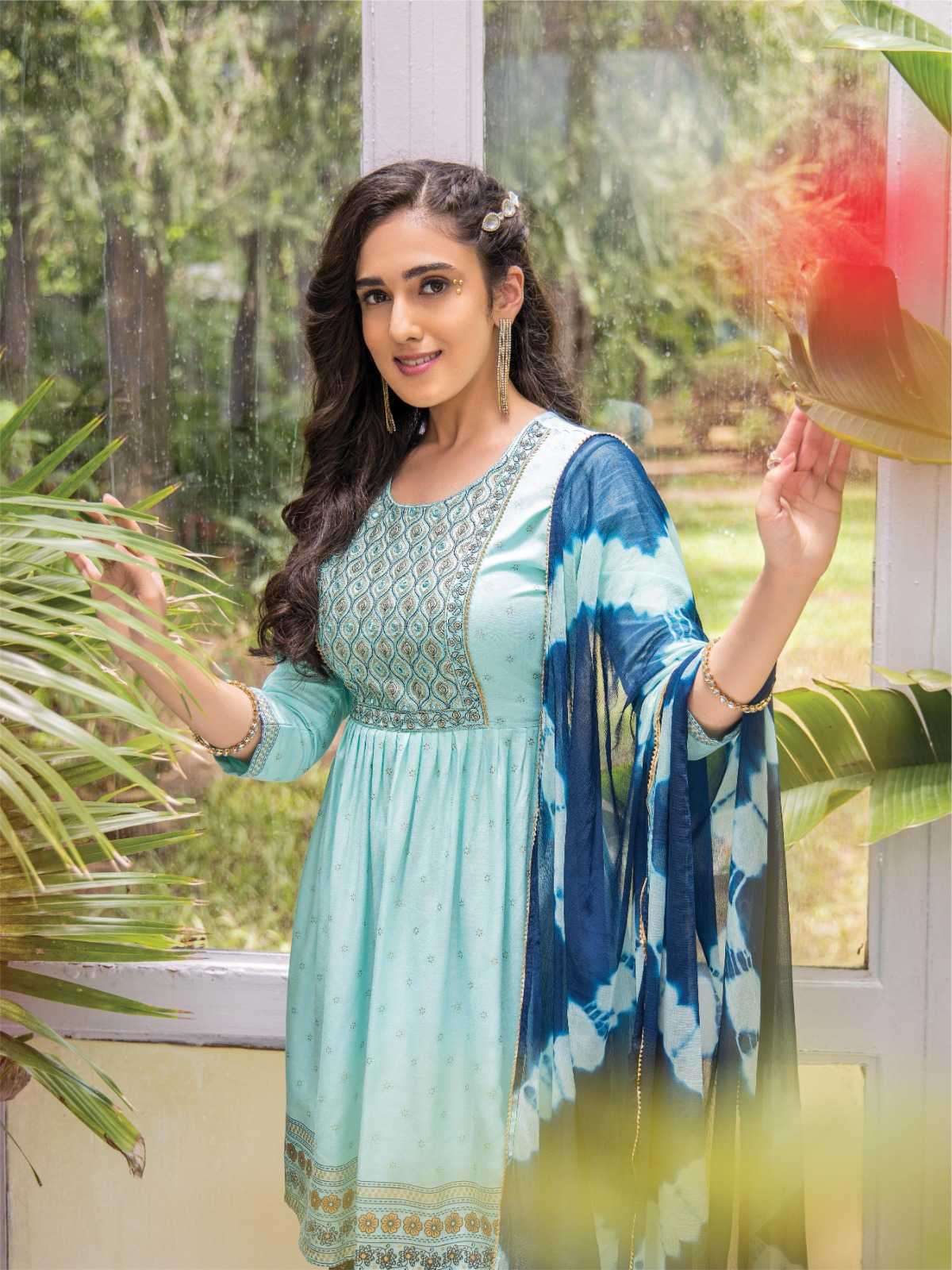 heritage noor nx series 101-105 rayon slub sharara readymade suit 