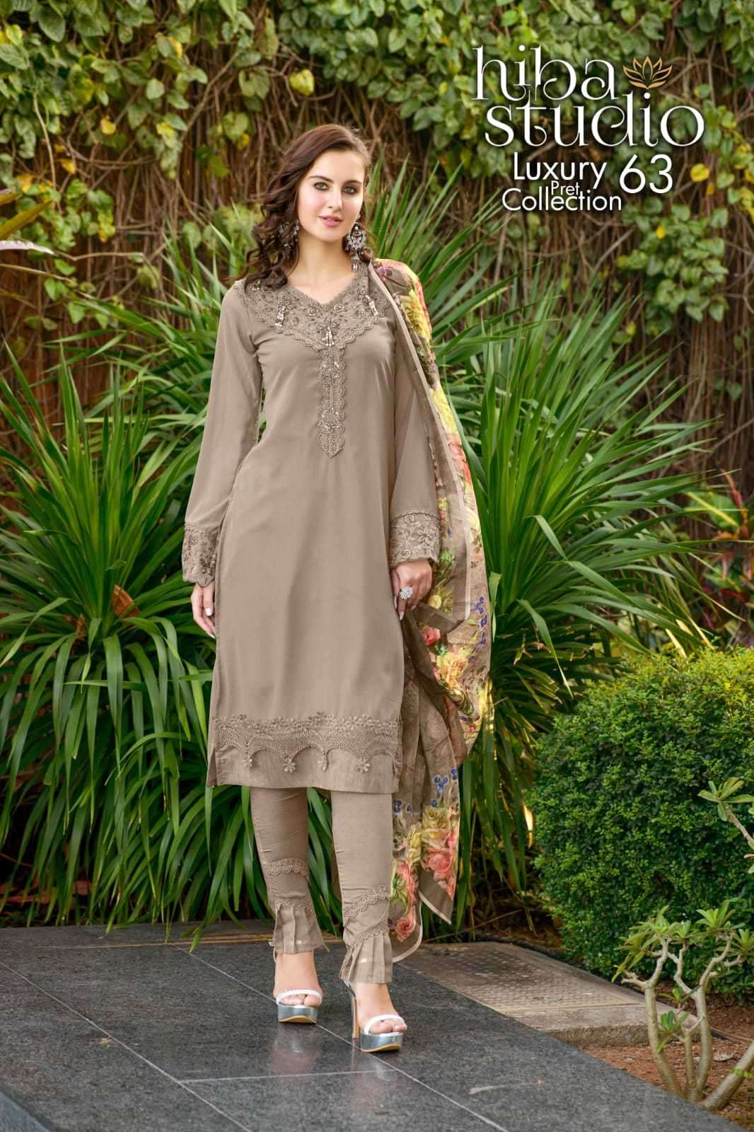 hiba lpc 63 Georgette Fabric tunic is adorned with dainty floral embroideries 