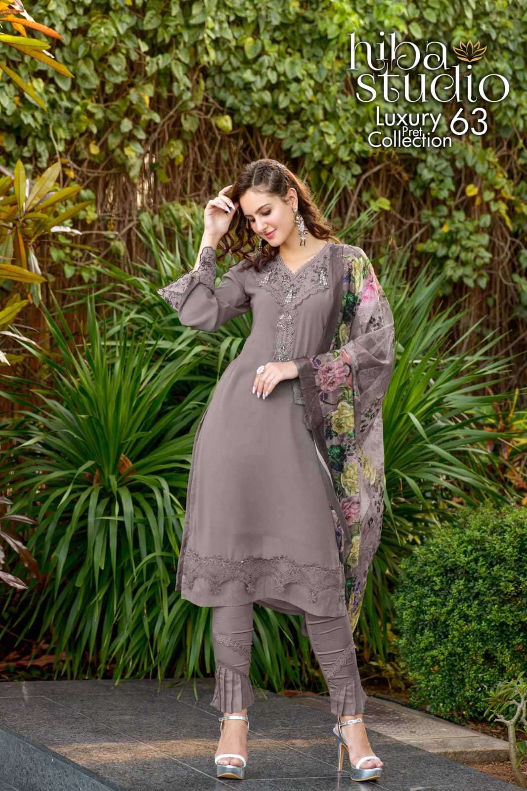 hiba lpc 63 Georgette Fabric tunic is adorned with dainty floral embroideries 