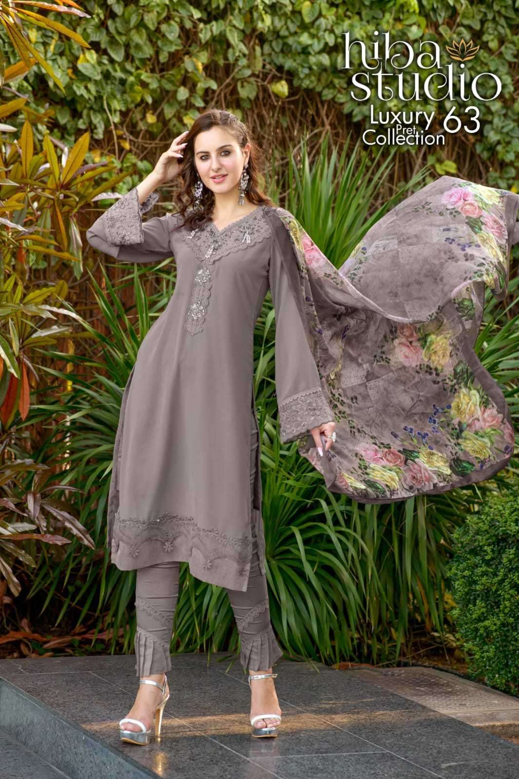 hiba lpc 63 Georgette Fabric tunic is adorned with dainty floral embroideries 