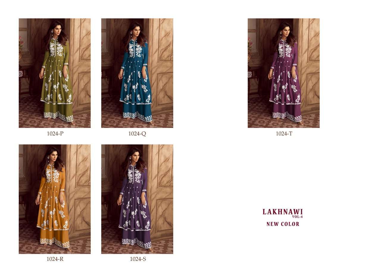 lakhnavi vol 4 new color designer heavy rayon kurti 