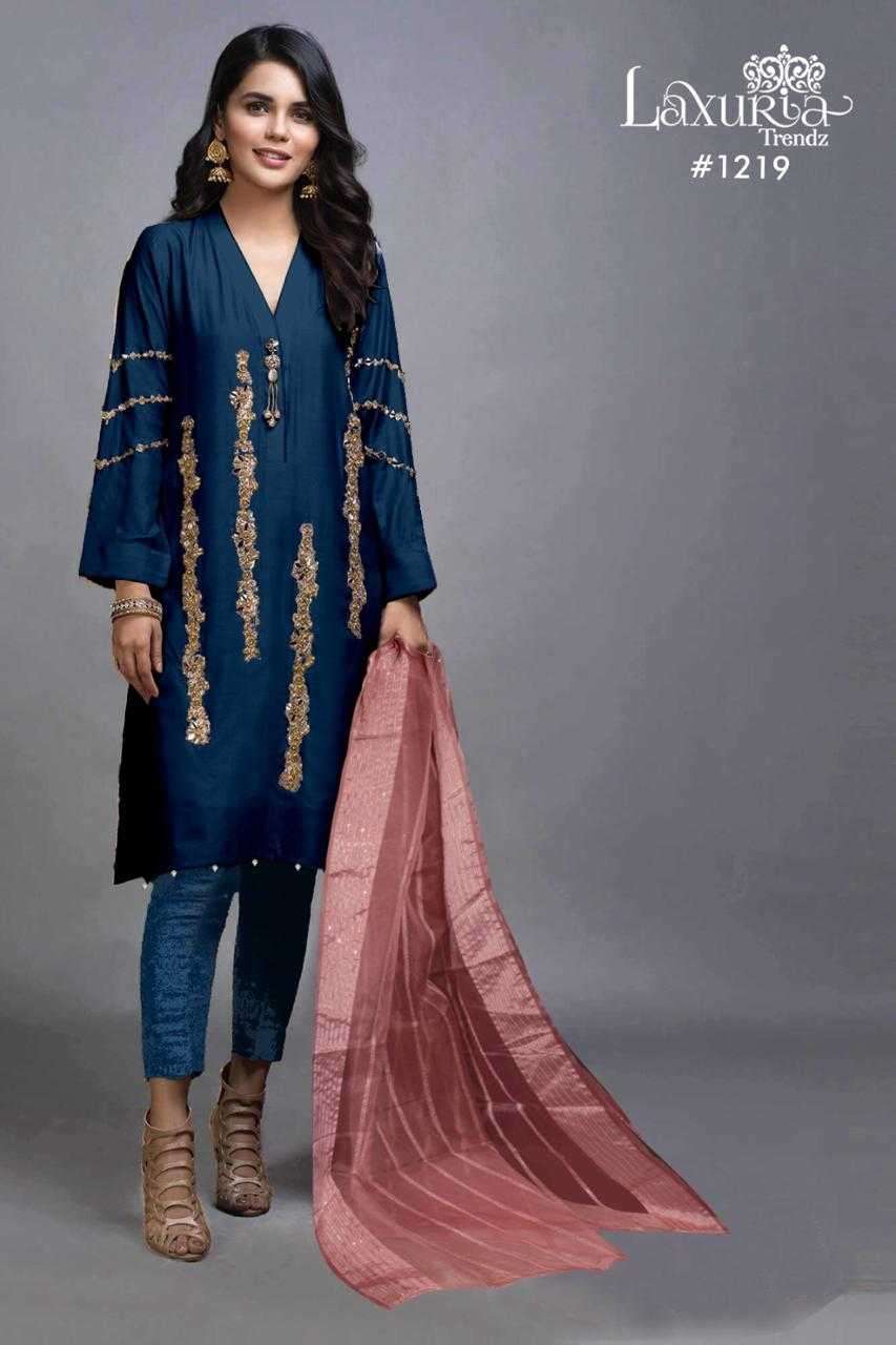 laxuria 1219 new color added Imported Satin readymade suit