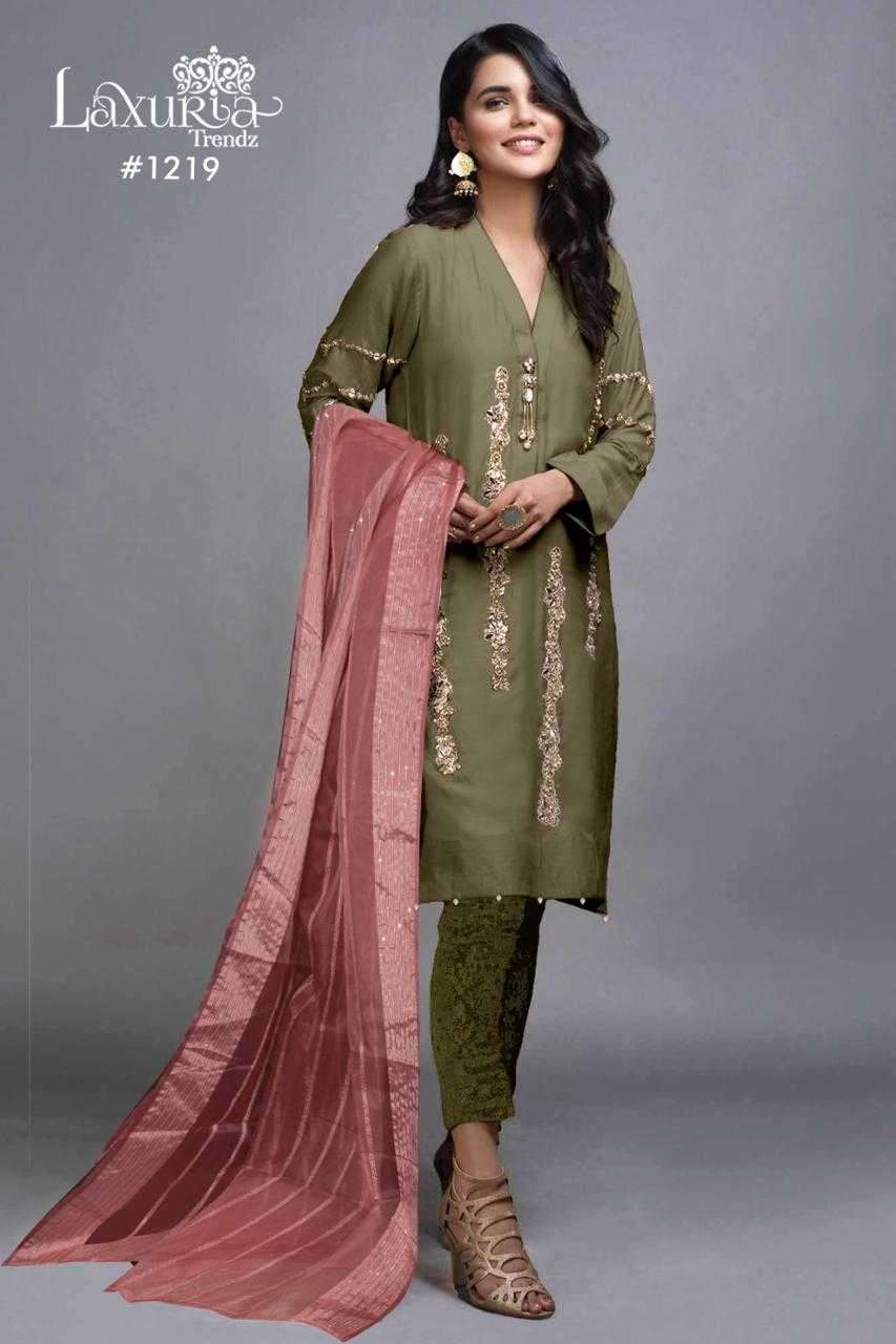 laxuria 1219 new color added Imported Satin readymade suit