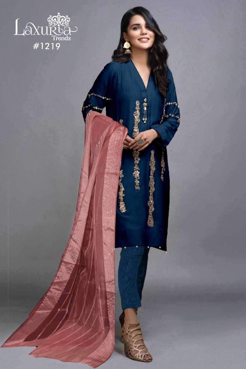 laxuria 1219 new color added Imported Satin readymade suit
