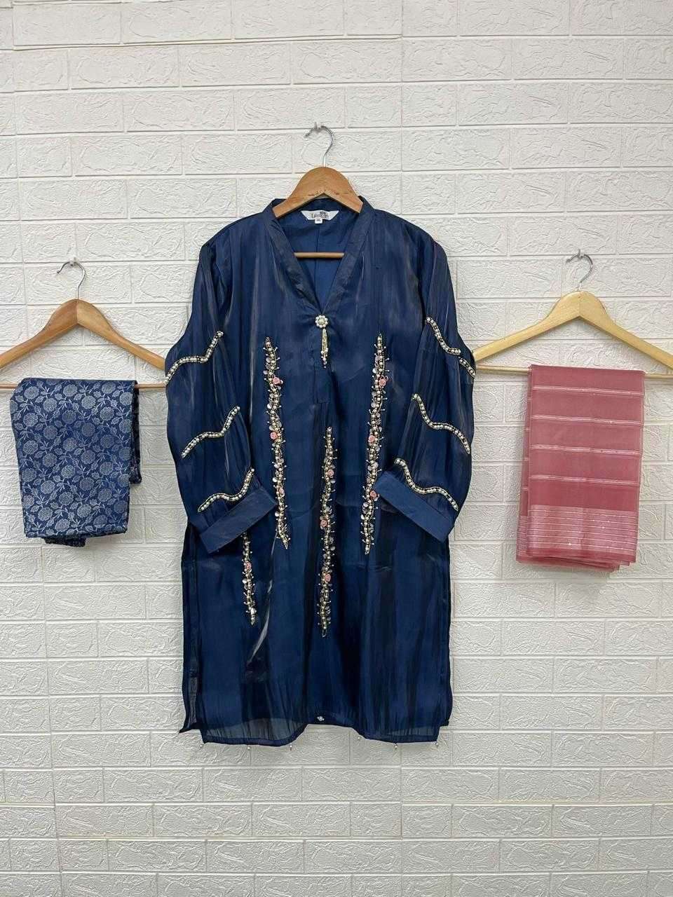 laxuria 1219 new color added Imported Satin readymade suit