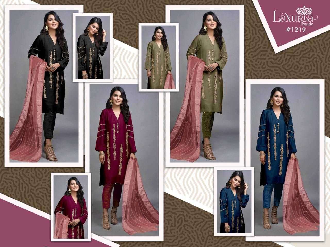 laxuria 1219 new color added Imported Satin readymade suit
