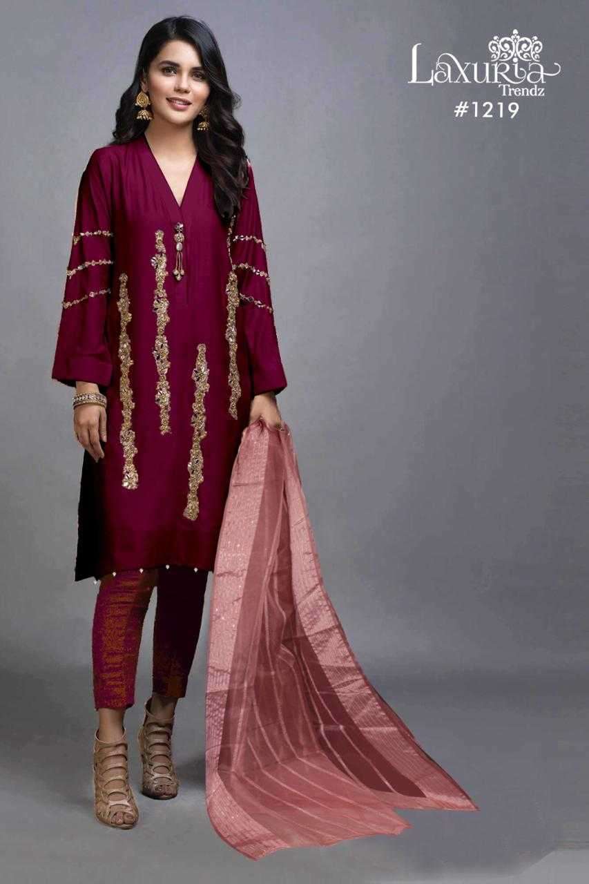 laxuria 1219 new color added Imported Satin readymade suit