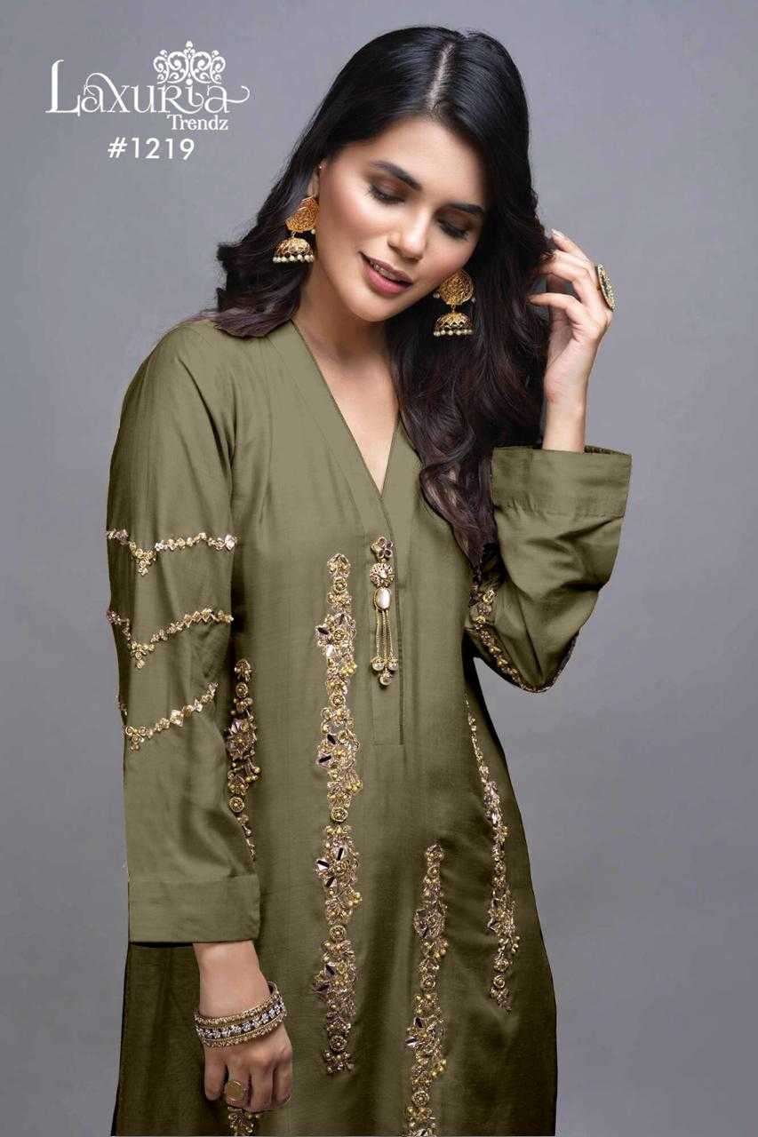 laxuria 1219 new color added Imported Satin readymade suit