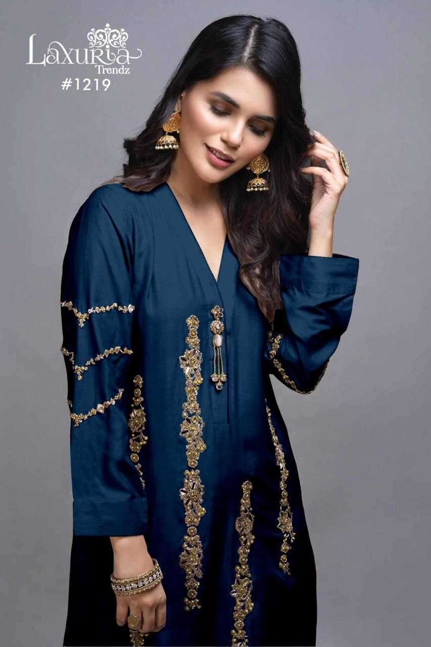 laxuria 1219 new color added Imported Satin readymade suit