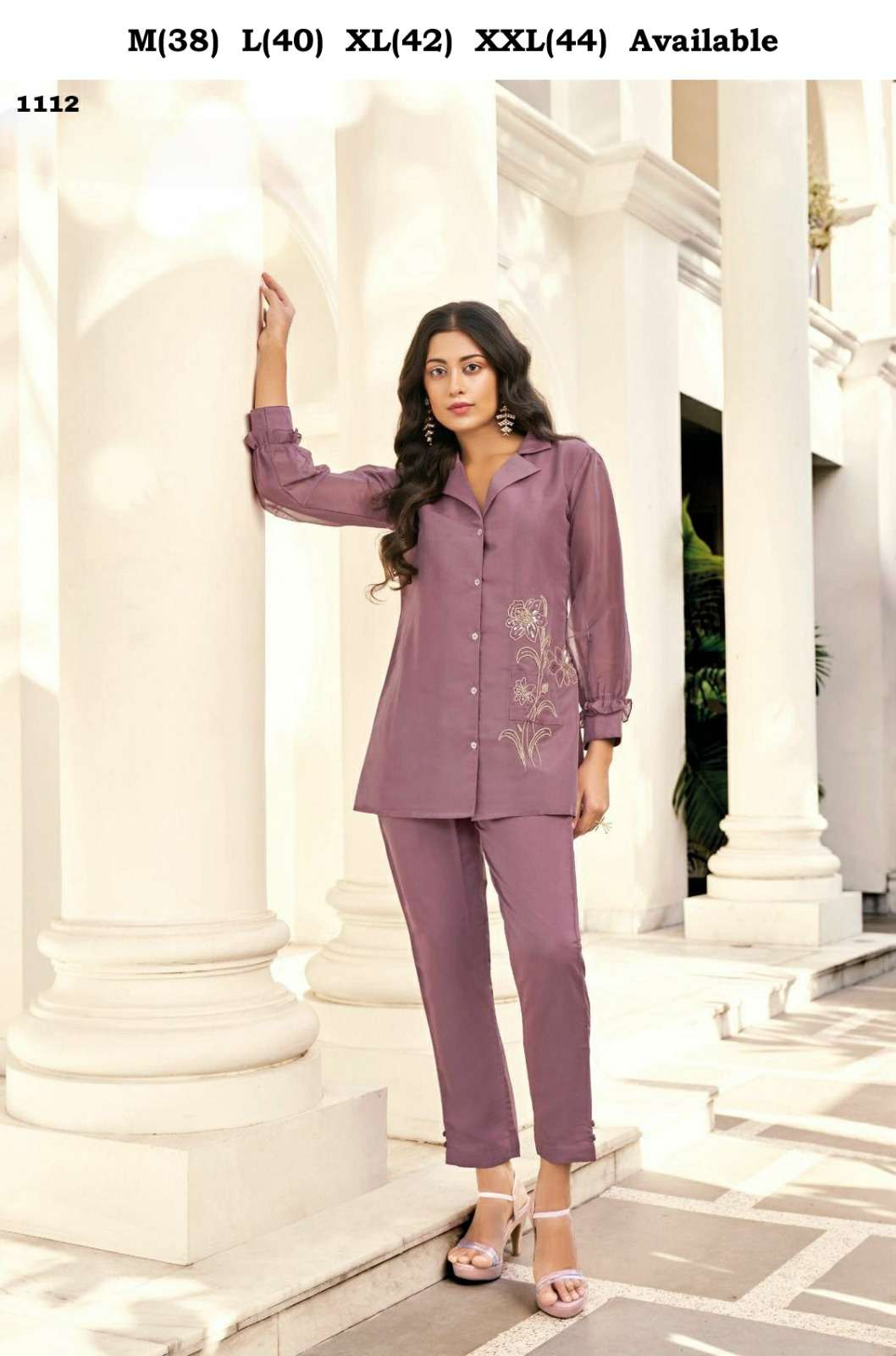 marbels-4 designer Pure Handwork on Viscose Organza premium co-ord sets